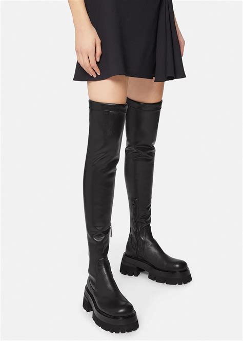 versace leonidas thigh high boots|versace ladies boots.